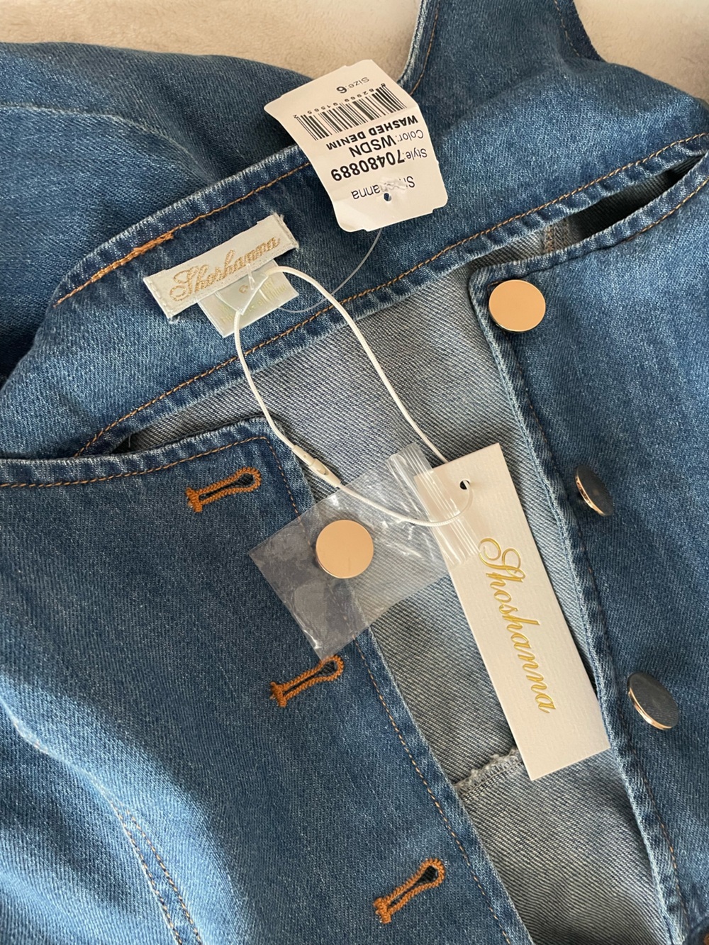 Denim Button-Front Midi Dress - Picture 4 of 7